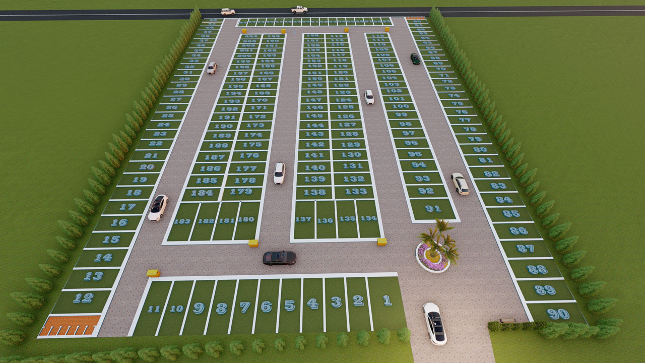 Front elevation of Main Market Domala shops